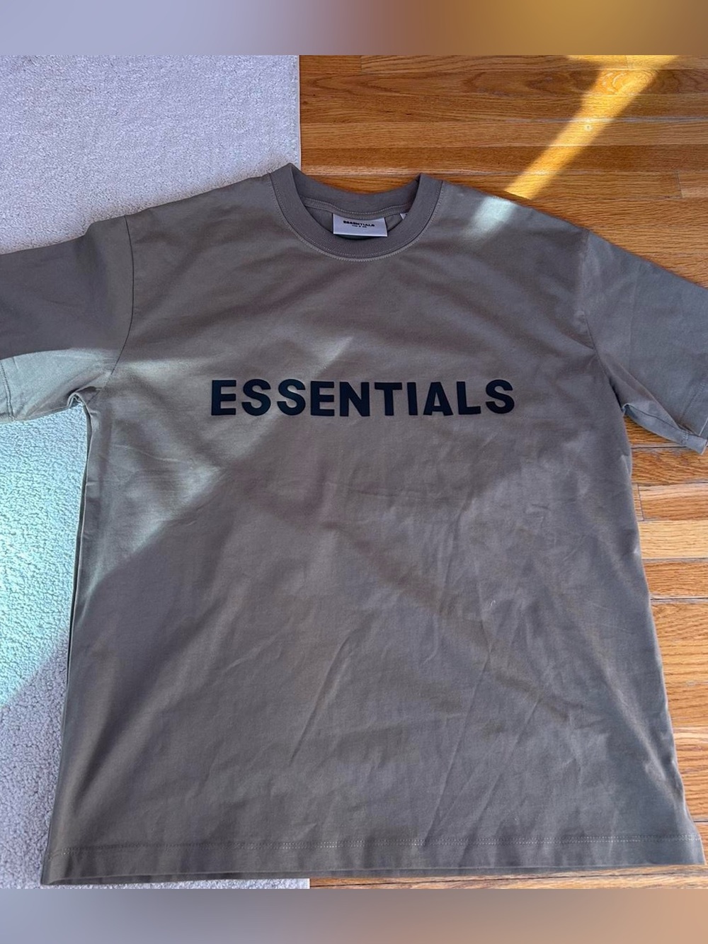 ESSENTIALS Men’s Taupe Logo T-Shirt